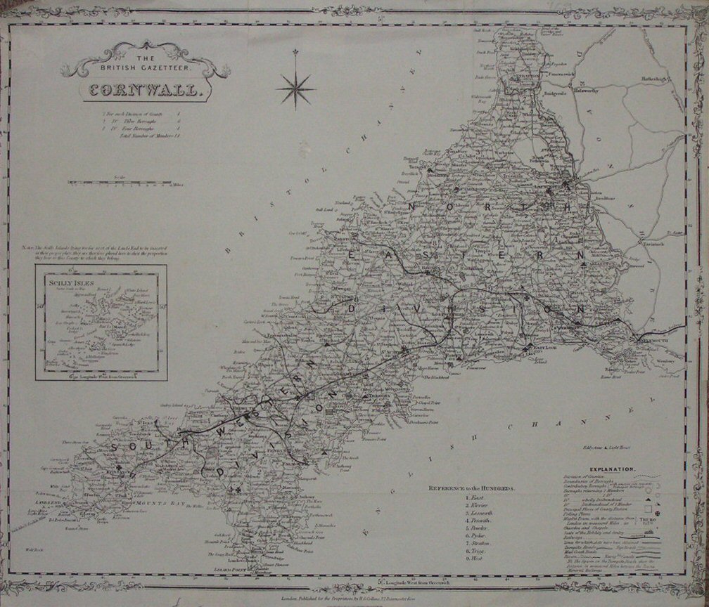 Map of Cornwall - Collins